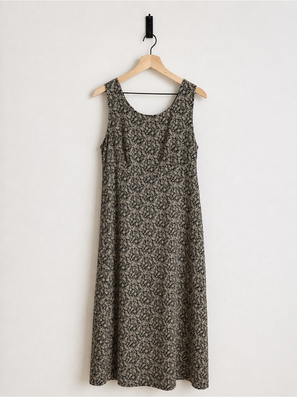 Paisley Black and Cream Floral Maxi Dress